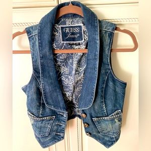 Guess Jeans Denim Vest, Size XS